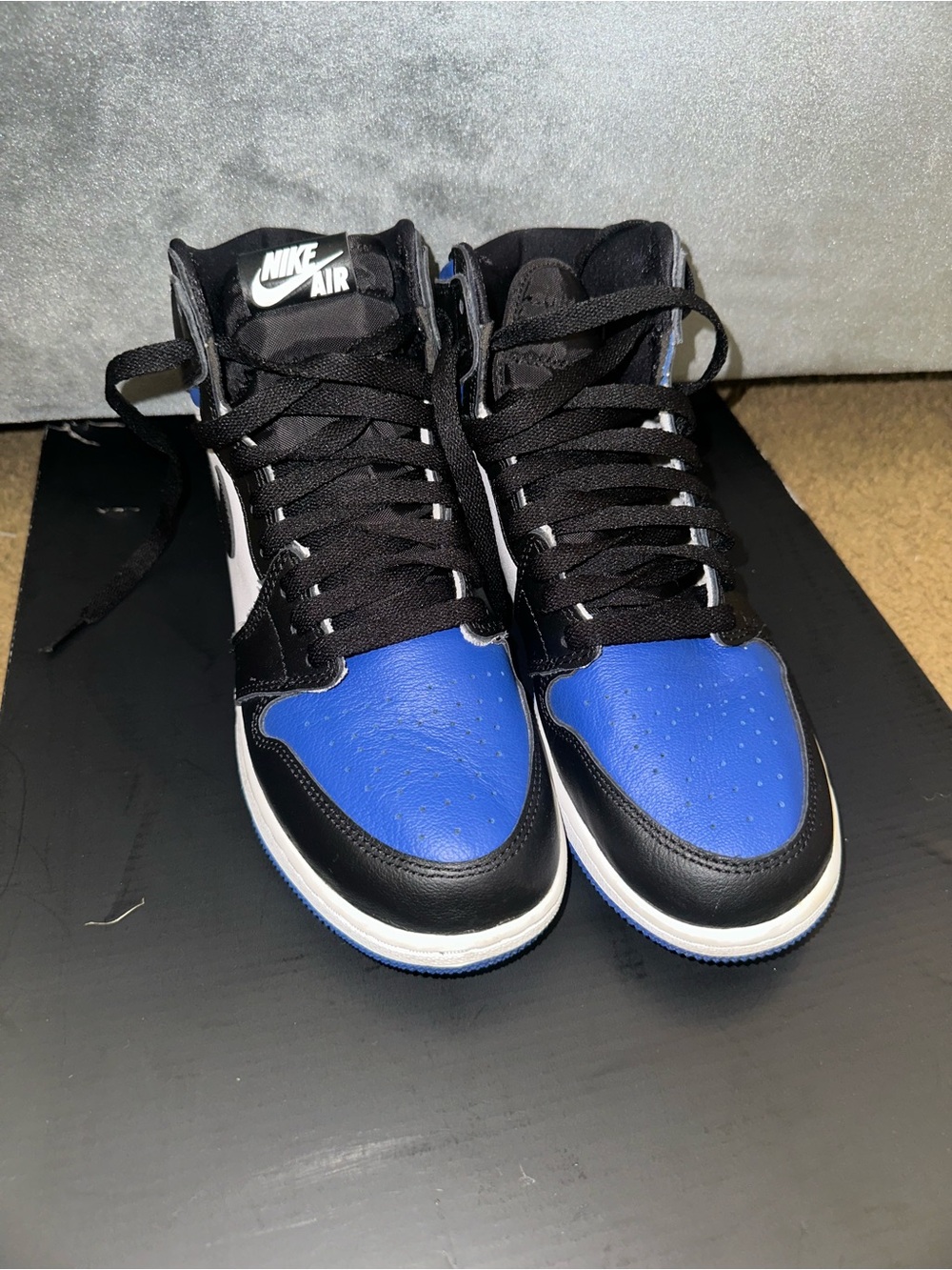 Nike Air Jordan 1 Mid - Black/Blue/White Men’s Sneakers